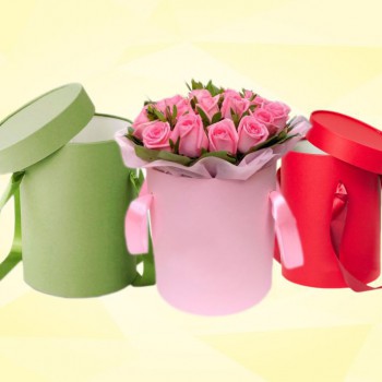 Круглые коробки для цветов - Аталанта – производство картонной упаковки, полиграфической продукции и POS-материалов